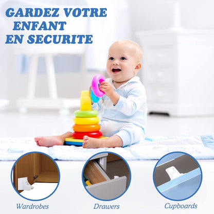 Sendis - Magnetic Child Safety Cabinet Locks (6 Locks + 2 Keys)