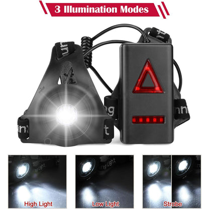 Image - USB Rechargeable Waterproof Chest Light for Running & Outdoor Sports