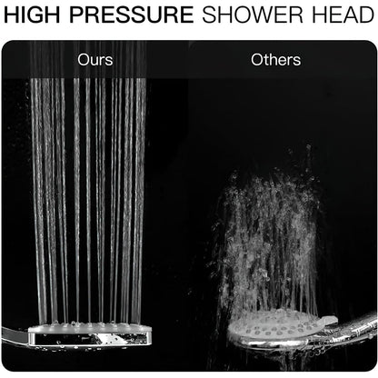 Proud Bird - High Pressure 6-Setting Hand Shower Head With Hose, Chrome