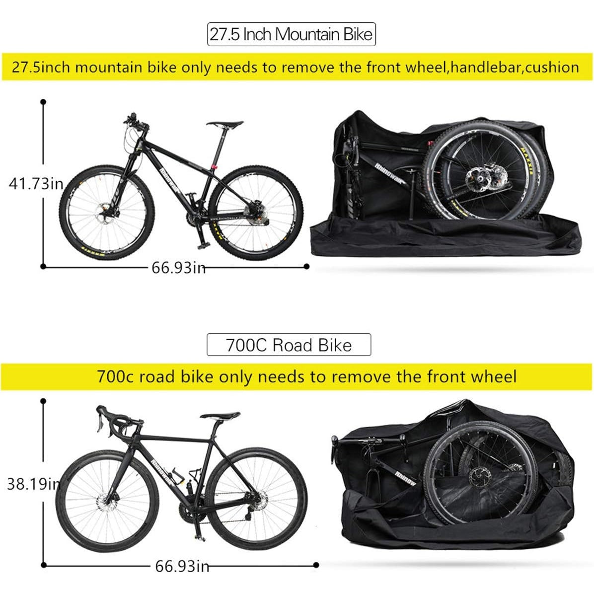 Verpiason - Folding Bike Carry Bag For 26-29 Inch MTB/Road Bike