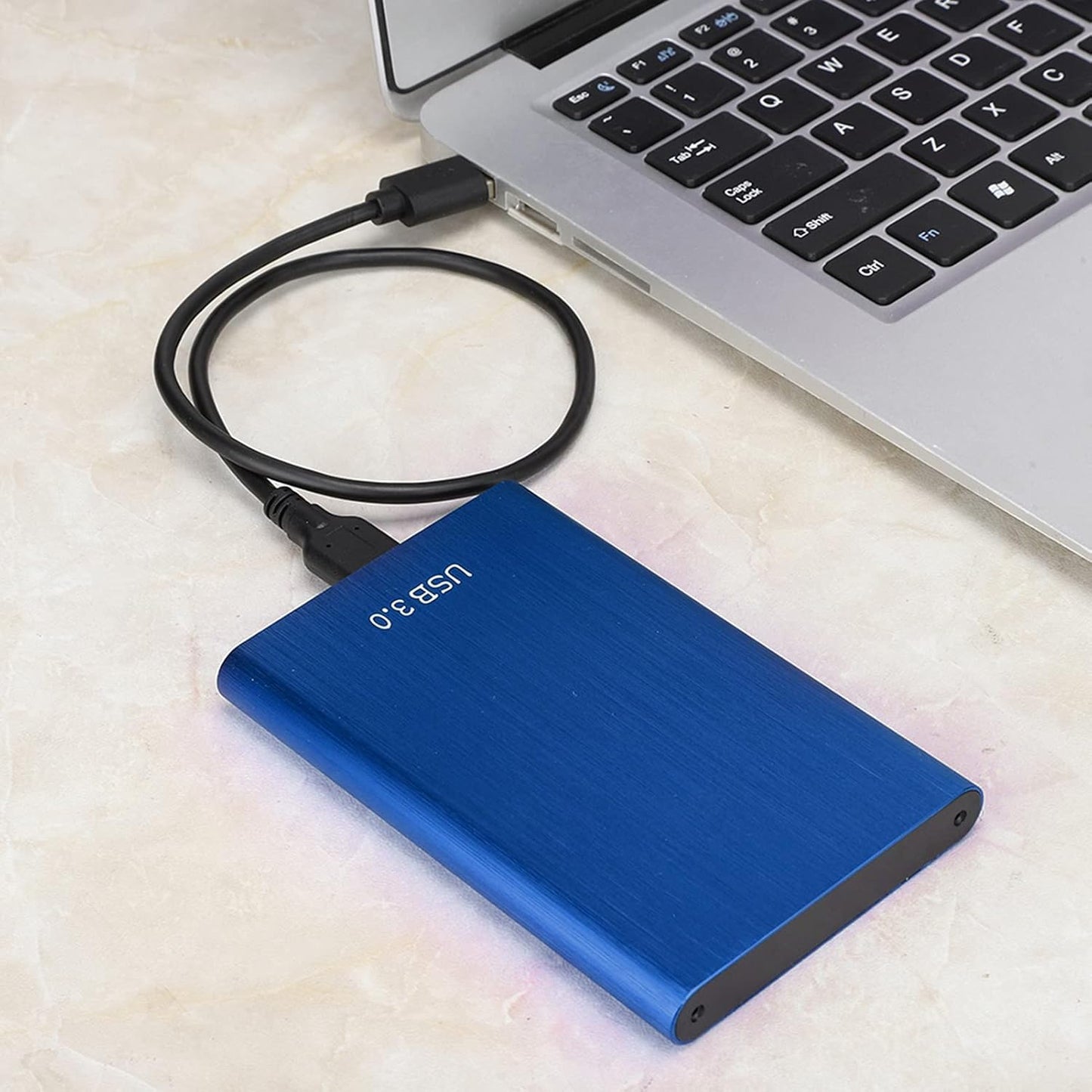 Xmuijiio - External SSD Enclosure, Comfortable Practical SSD Case for HDD (Blue)