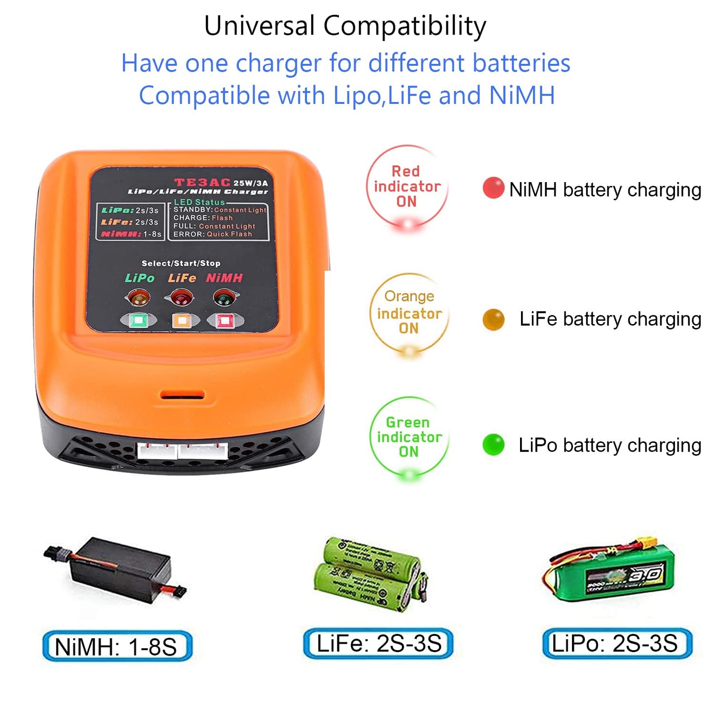 Hd - Lipo Balance Charger With Power Supply For Lipo/Life/Nimh Batteries