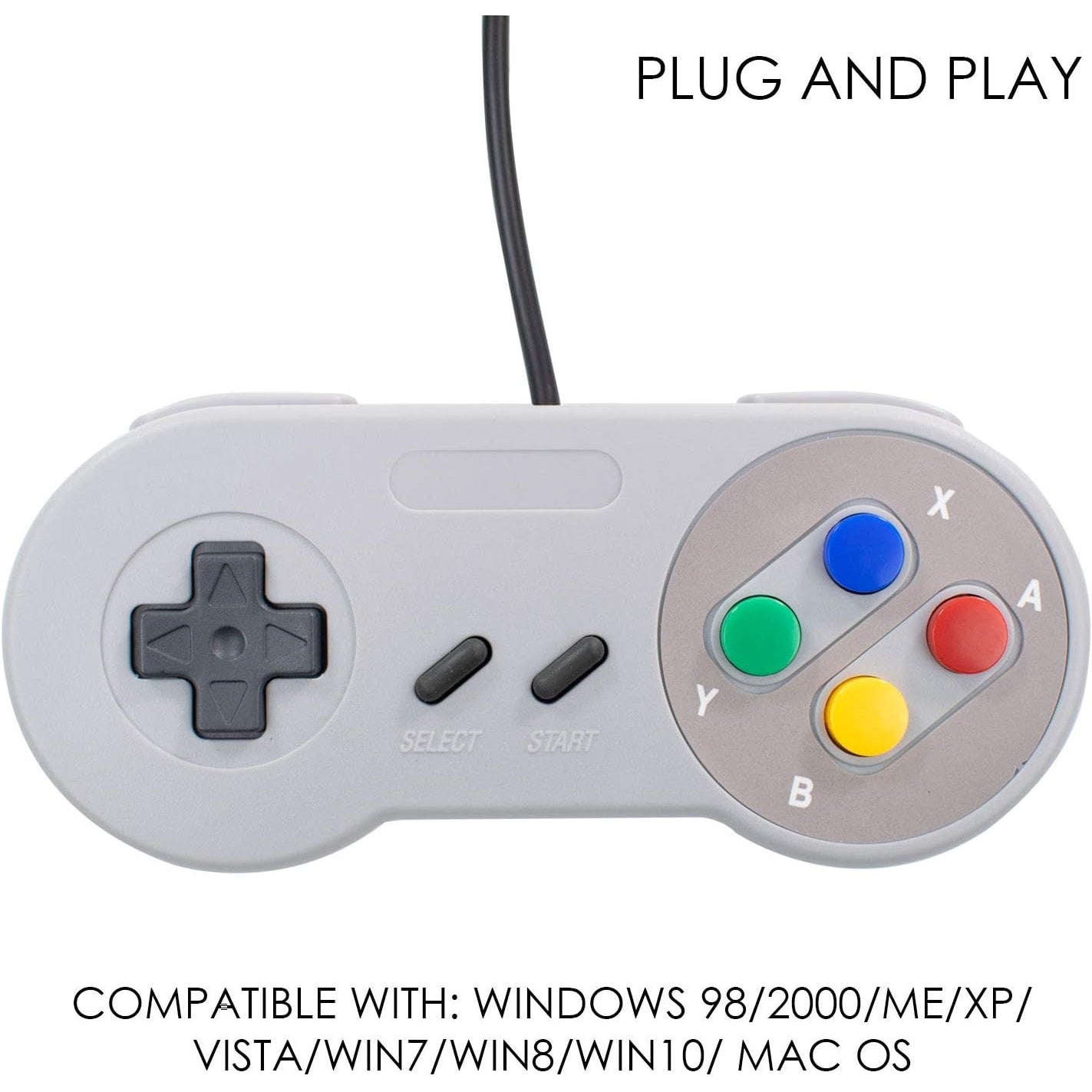 Trixes - Pack Of 2 Wired USB Controllers For SNES Emulators