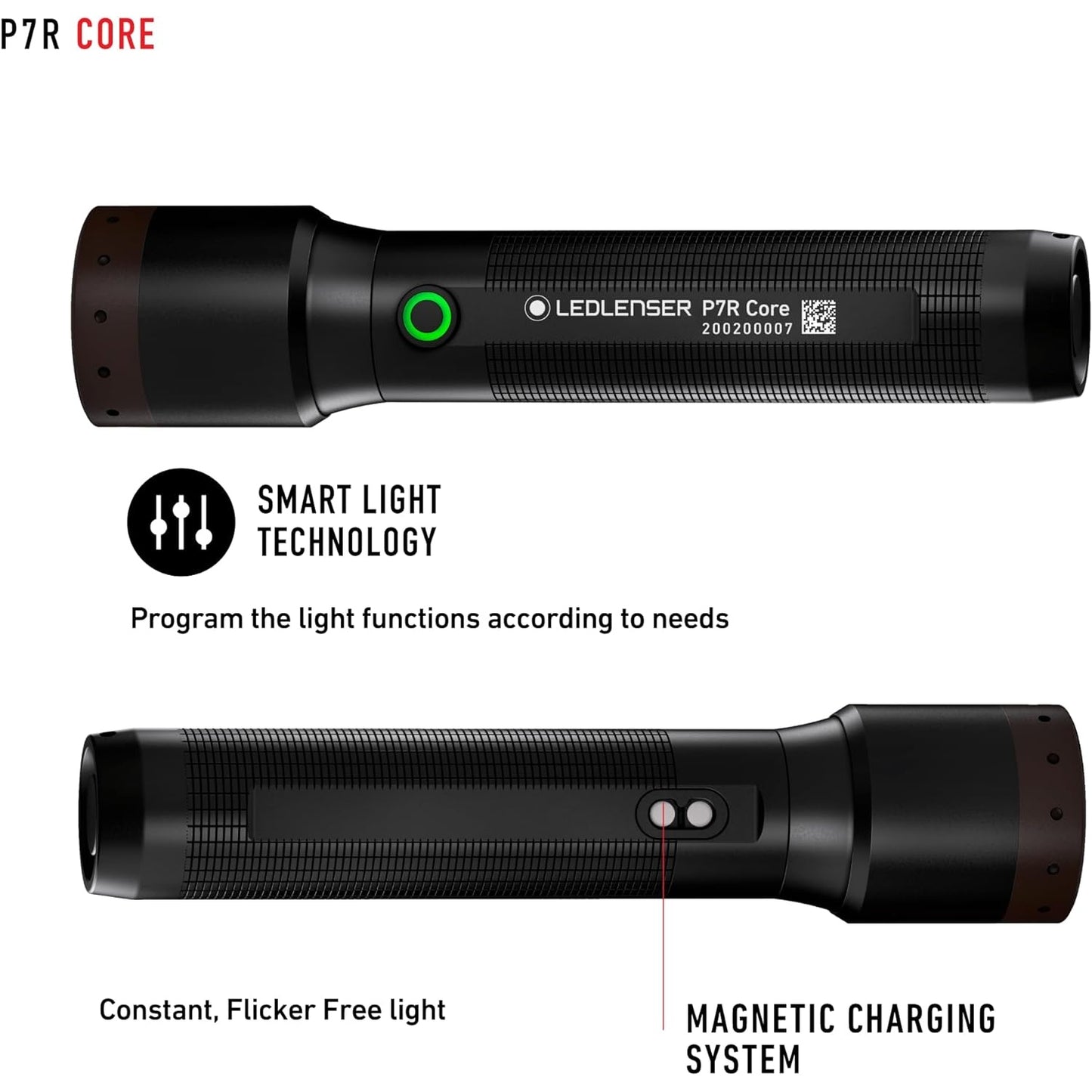 Ledlenser - P7R Core Rechargeable Flashlight, 1400 Lumens, Waterproof