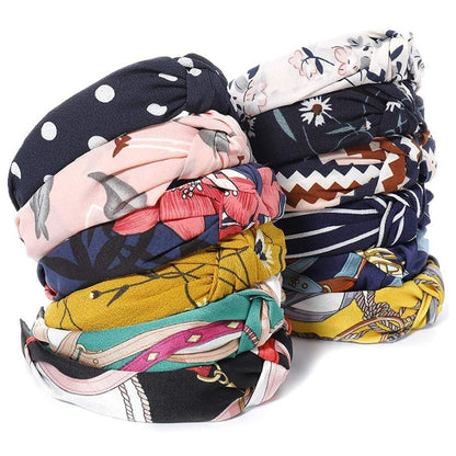 Aairaa - Women's Korean Style Knot Hairband Set (Multicolor) - 6 Pack