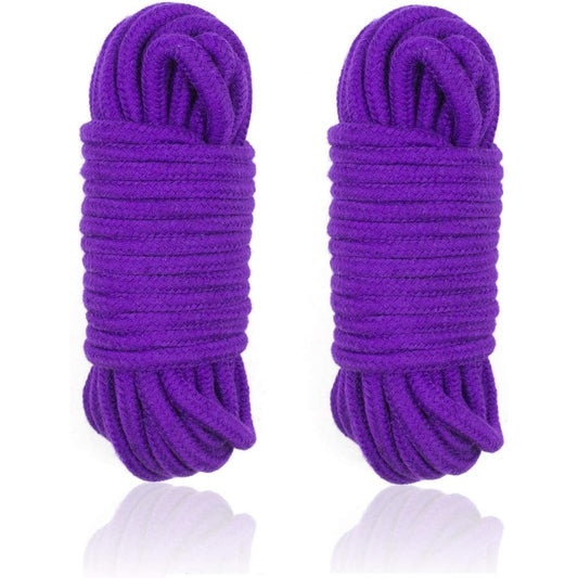 Kastwave - 2 Roll 10M Soft Cotton Rope for Crafts (Purple)