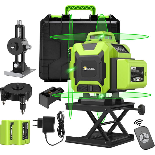 Conentool - 4 X 360° Green Self-Levelling Cross Line Laser