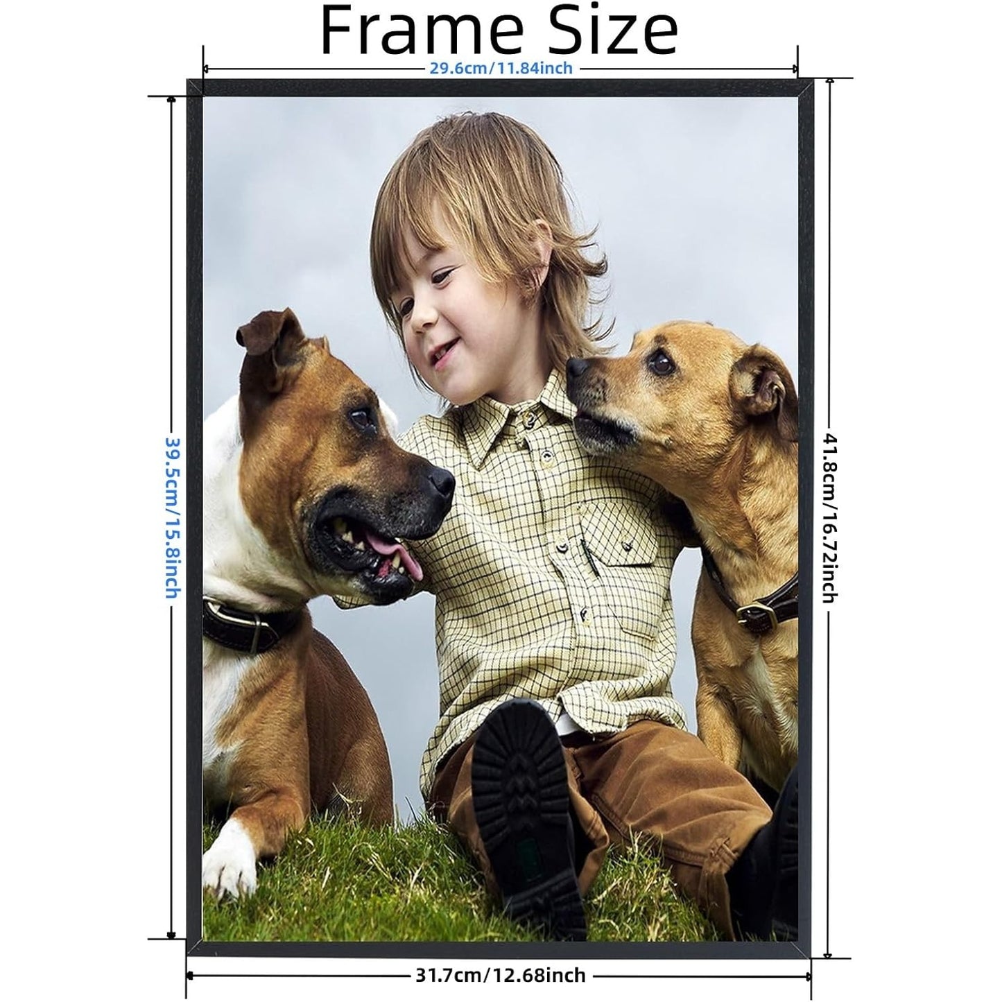 Viibase - Black Wood Certificate & Photo Frame Set, 30x40 Cm, 3-Pack