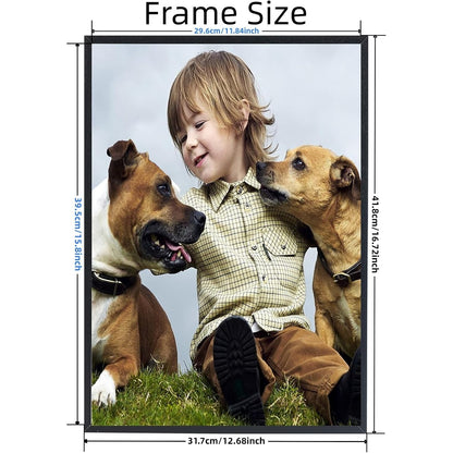 Viibase - Black Wood Certificate & Photo Frame Set, 30x40 Cm, 3-Pack