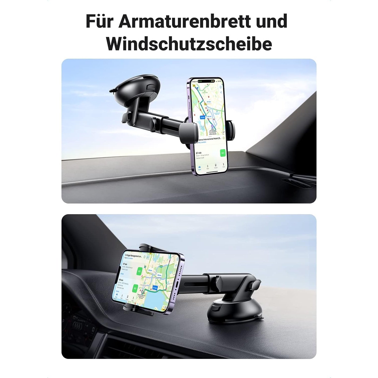 Ugreen Group Limited - Mobile Phone Holder For Car Suction Cup For Iphone, Huawei, Galaxy