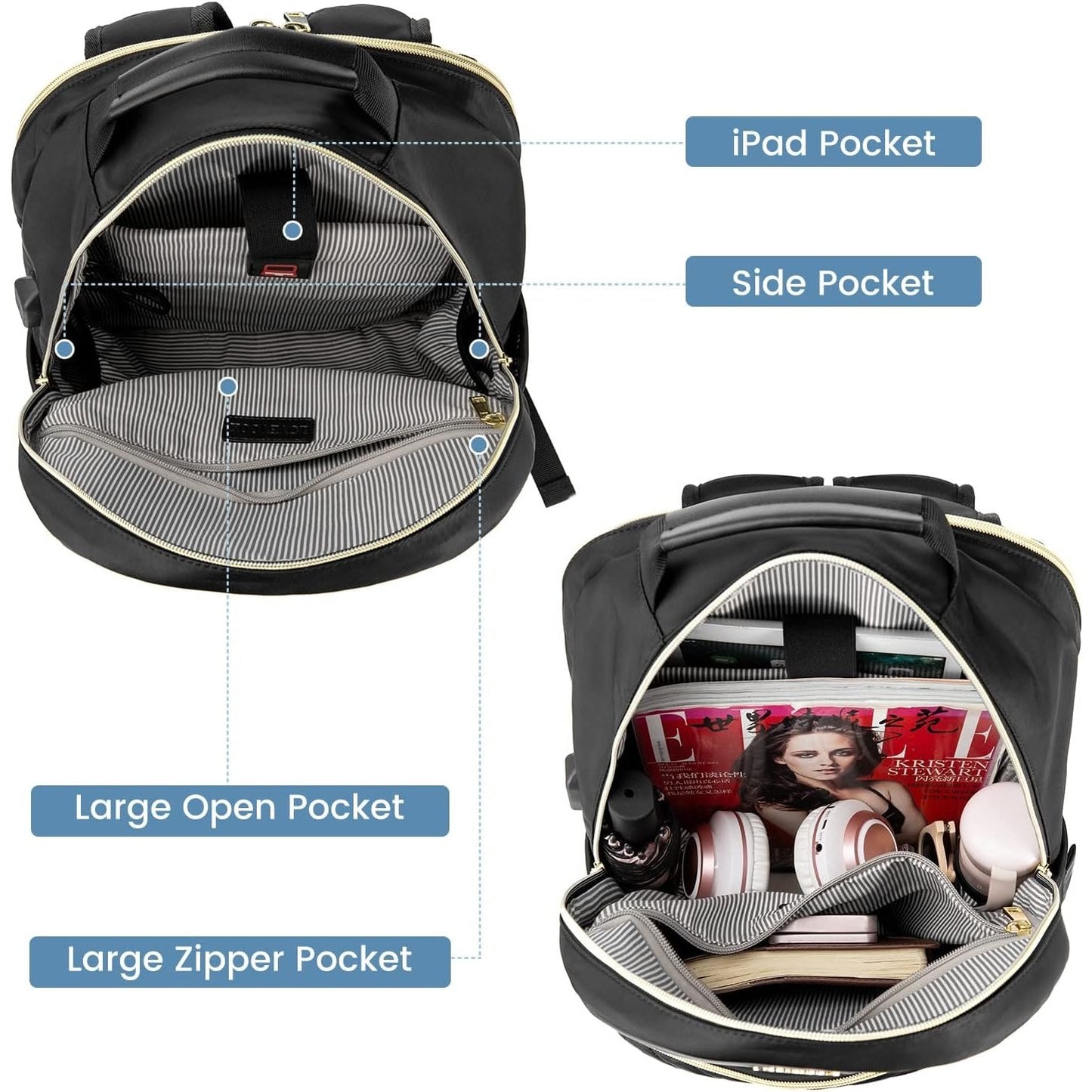 Lovevook - Laptop Backpack 15.6" With USB Charging Port