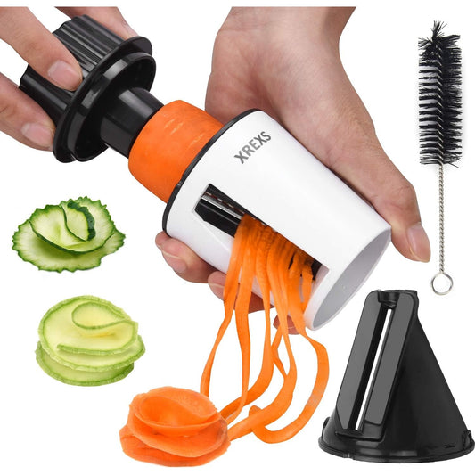 Xrexs - Manual Spiral Vegetable Cutter for Spaghetti and Noodles