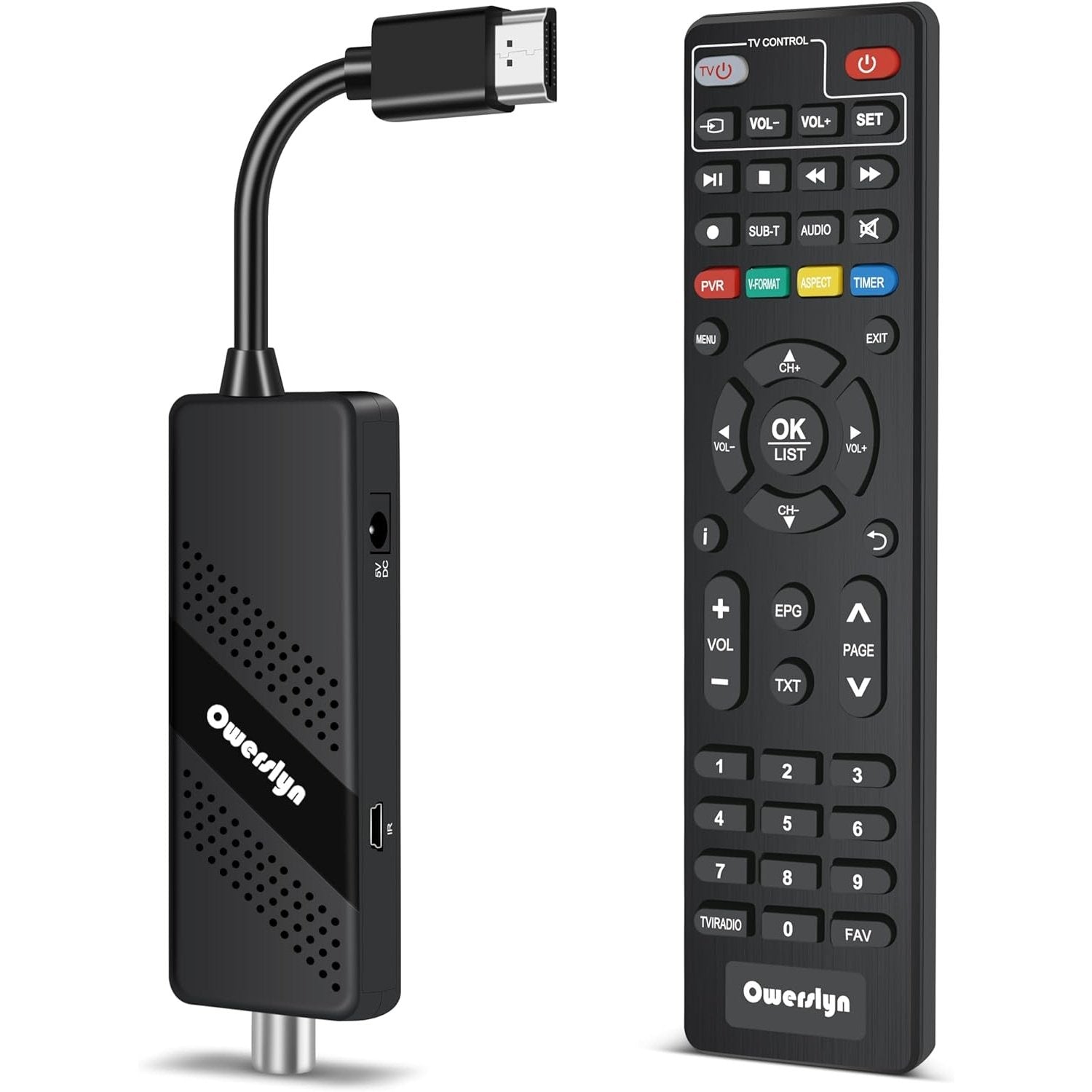 Owerslyn - Dvb-T2 Mini Hdmi Tv Stick, Digital Terrestrial Decoder 2022 Hd1080P H.265 Hevc