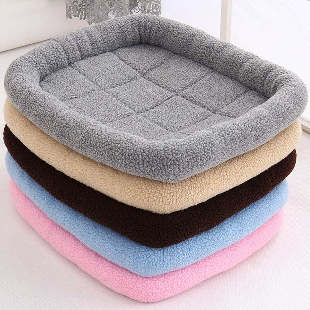 Zxcp - Washable Fluffy Pet Bed Mat for Small to Medium Dogs and Cats (Small, Grey)