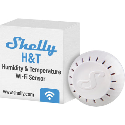 Shelly - H&T Smart Home Temperature Sensor & Humidity Monitor, Wifi, White