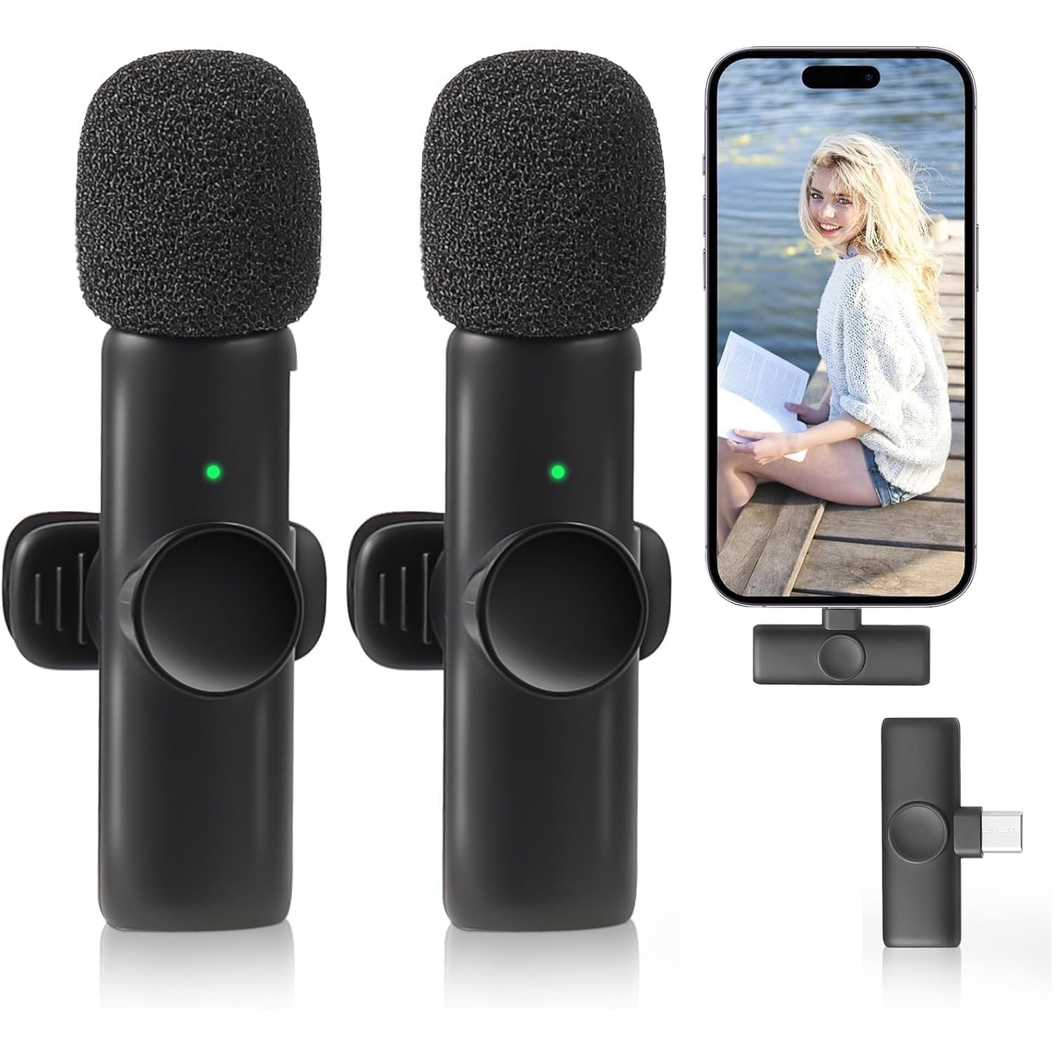 Tesi - 2024 Pro Wireless Lavalier Mic Usb C For Iphone, Ipad, Interview, Podcast