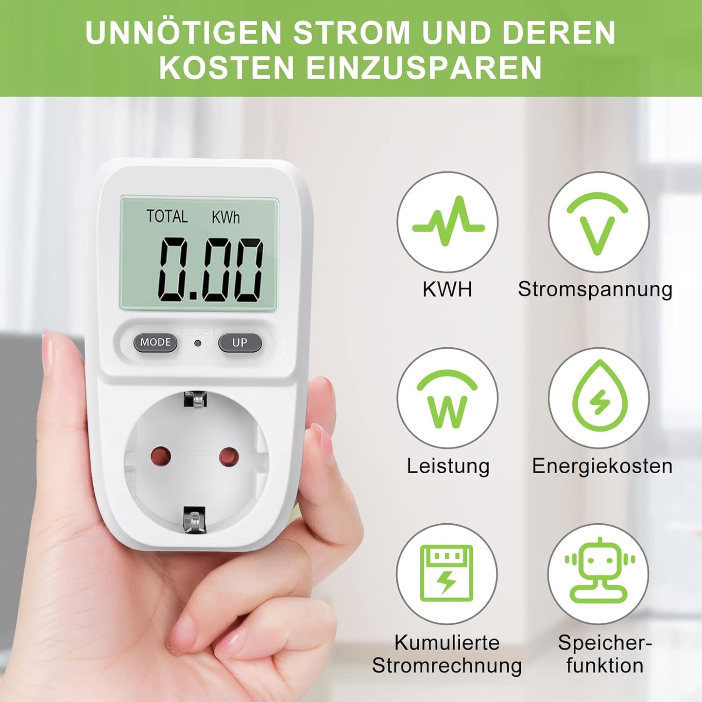 Zaeel - Energy Cost Meter With LCD Screen & Overload Protection