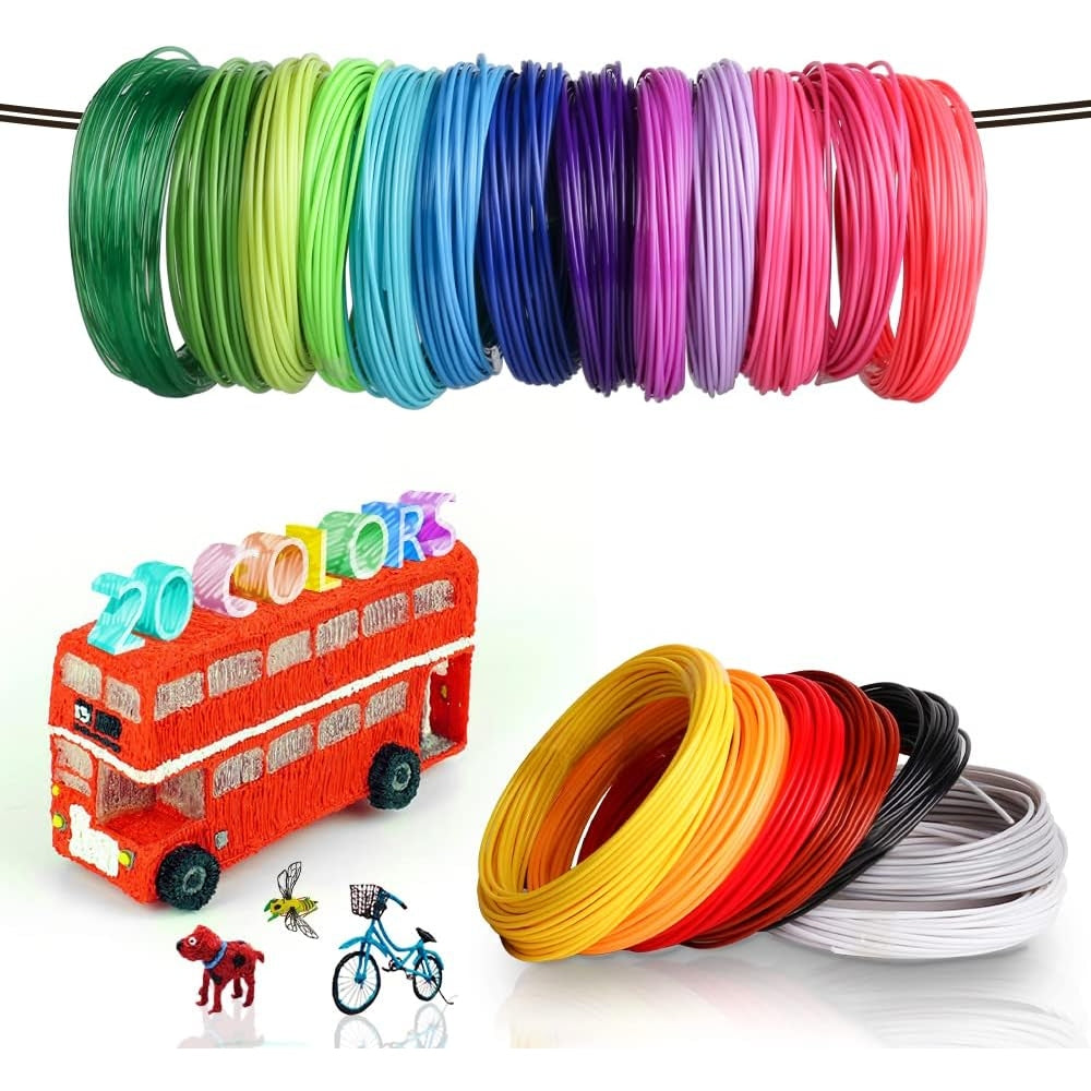 Pxmalion - Pla 3D Pen Filament Refills, 780 Feet, 24 Colors, 1.75Mm, Includes Ebook