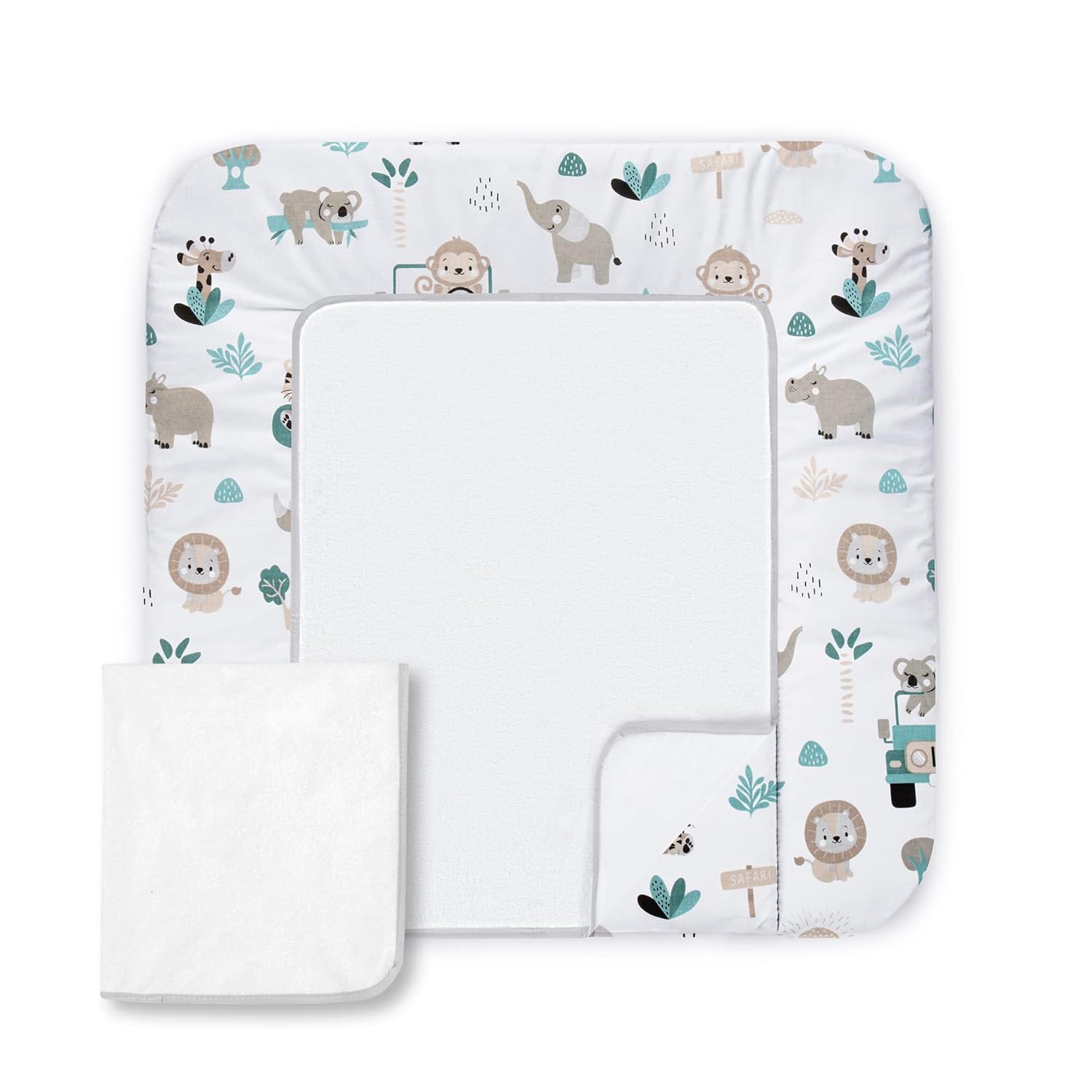 Balbina - Cotton Changing Table Mat With Interchangeable Cover, 70 X 60 Cm