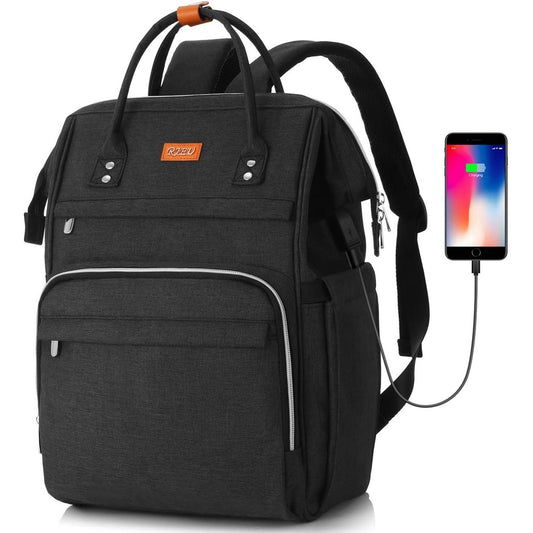 Rjeu - Waterproof School Backpack for Girls with USB Charging Port