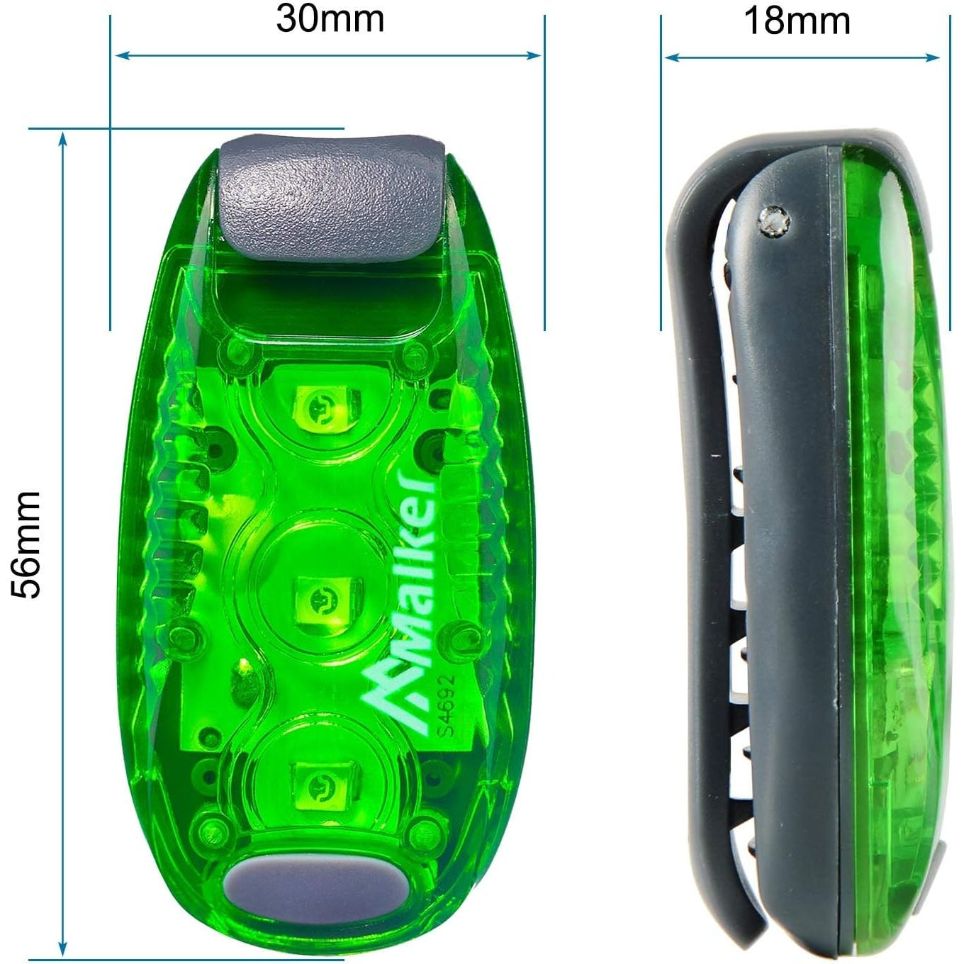 Malker - LED Safety Light Set for Kids, Runners, Dogs, Backpacks