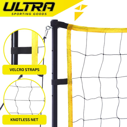 Ultra Sporting Goods - Portable Volleyball Net Set With Poles, Ball, Bag & Pump