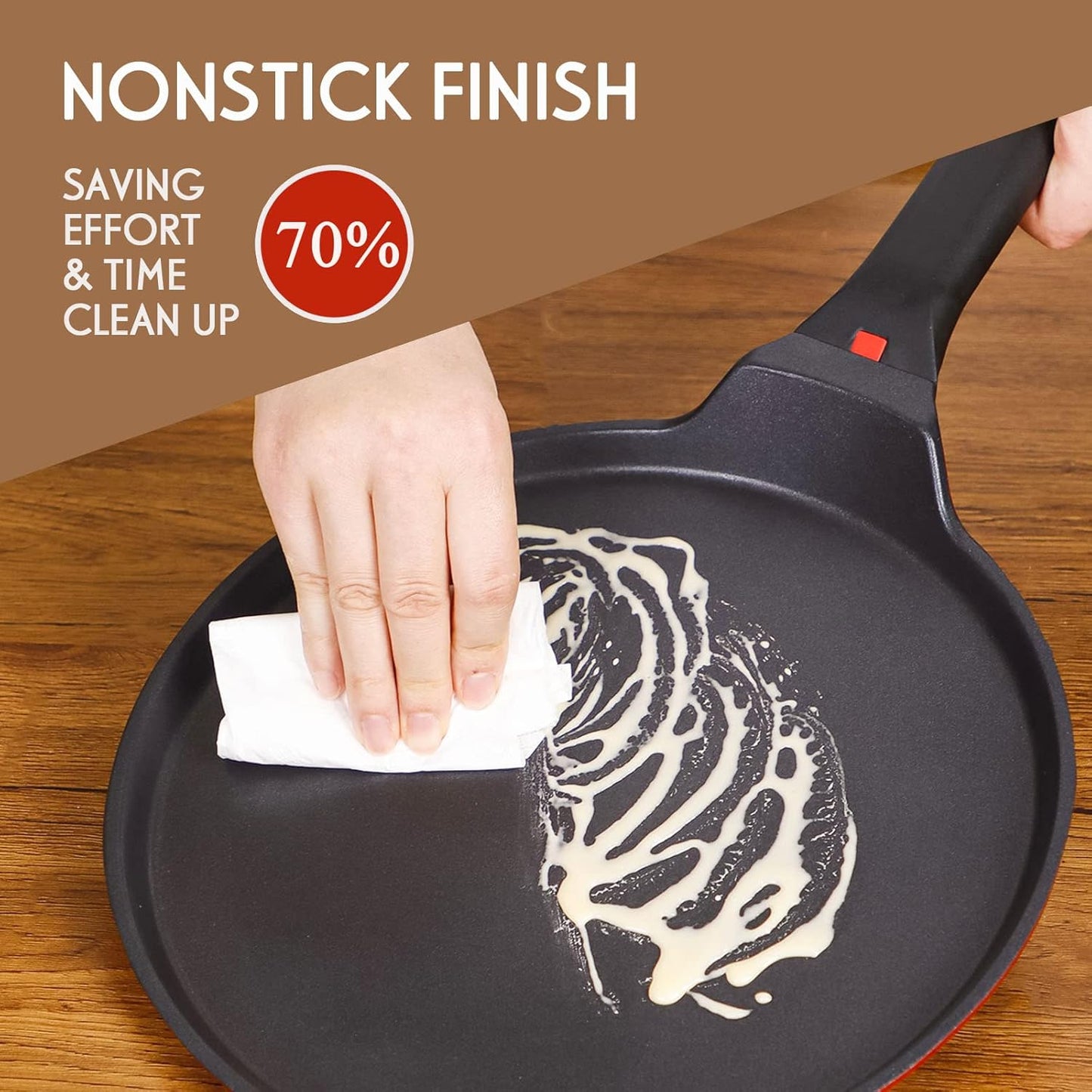 Diig - Nonstick Crepe Pan With Spreader, 11 Inch, Induction Compatible