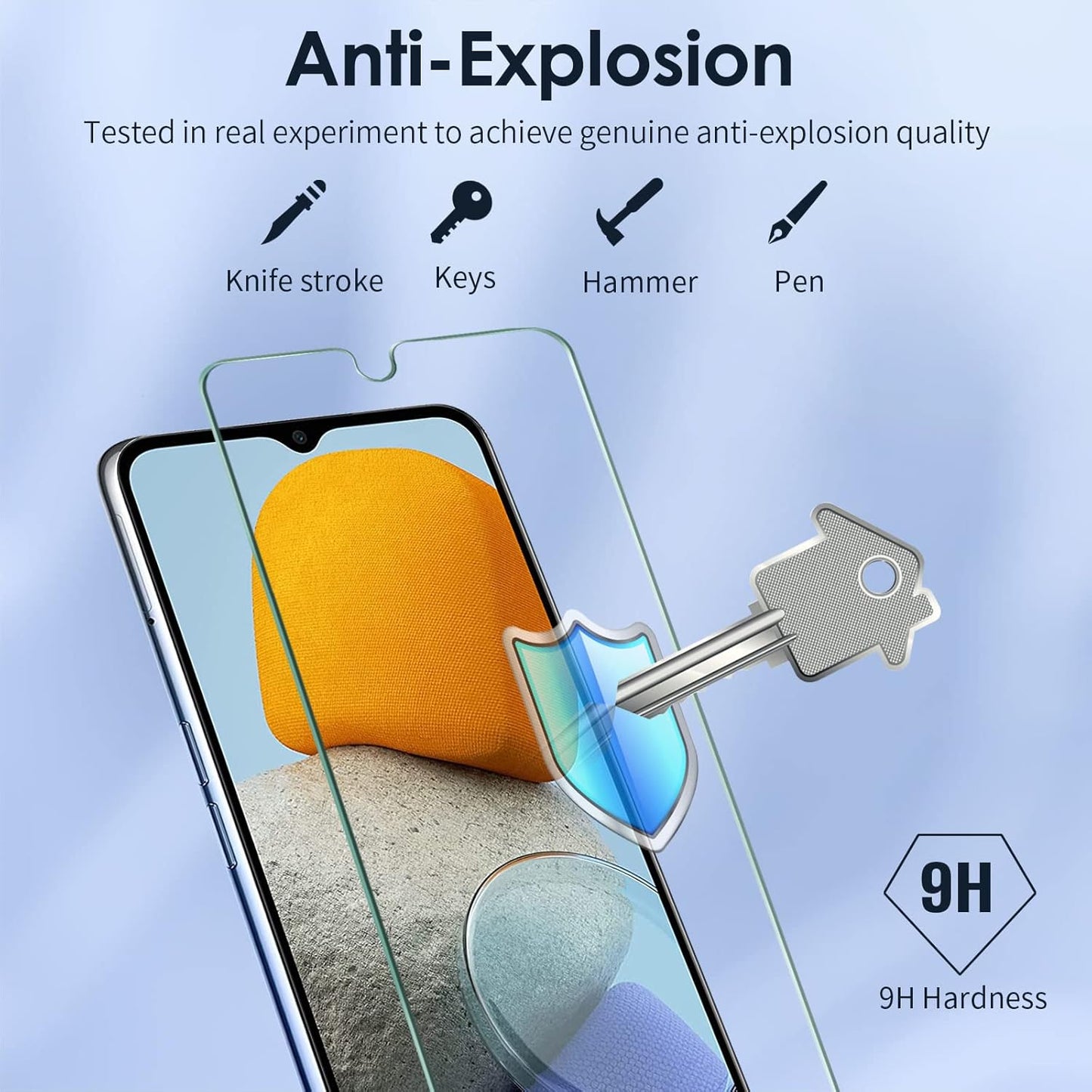 Booms-Tech - Tempered Glass Screen Protector for Samsung Galaxy A13/A23/M13/M23/M33 5G - 3 Pack