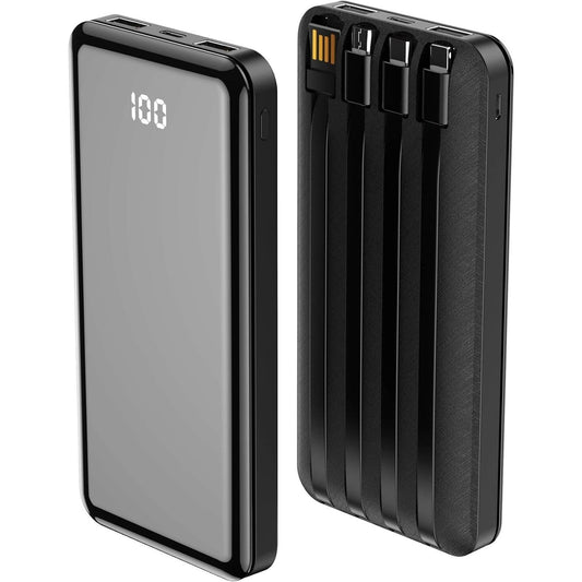 Telforceone - Forever Powerbank TB-411 10000mAh Black With USB-C + Lightning + Micro USB