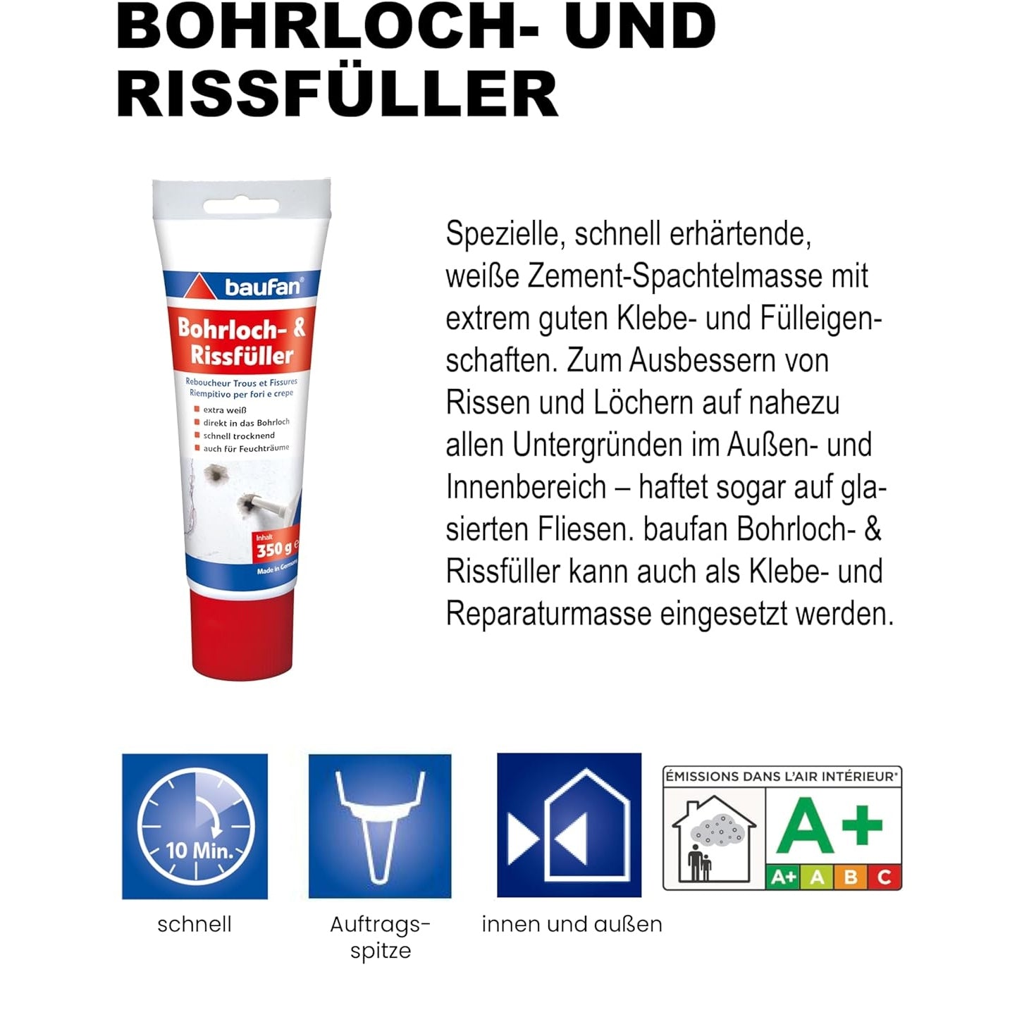 Baufan Bauchemie Leipzig Gmbh - Borehole And Crack Filler, White