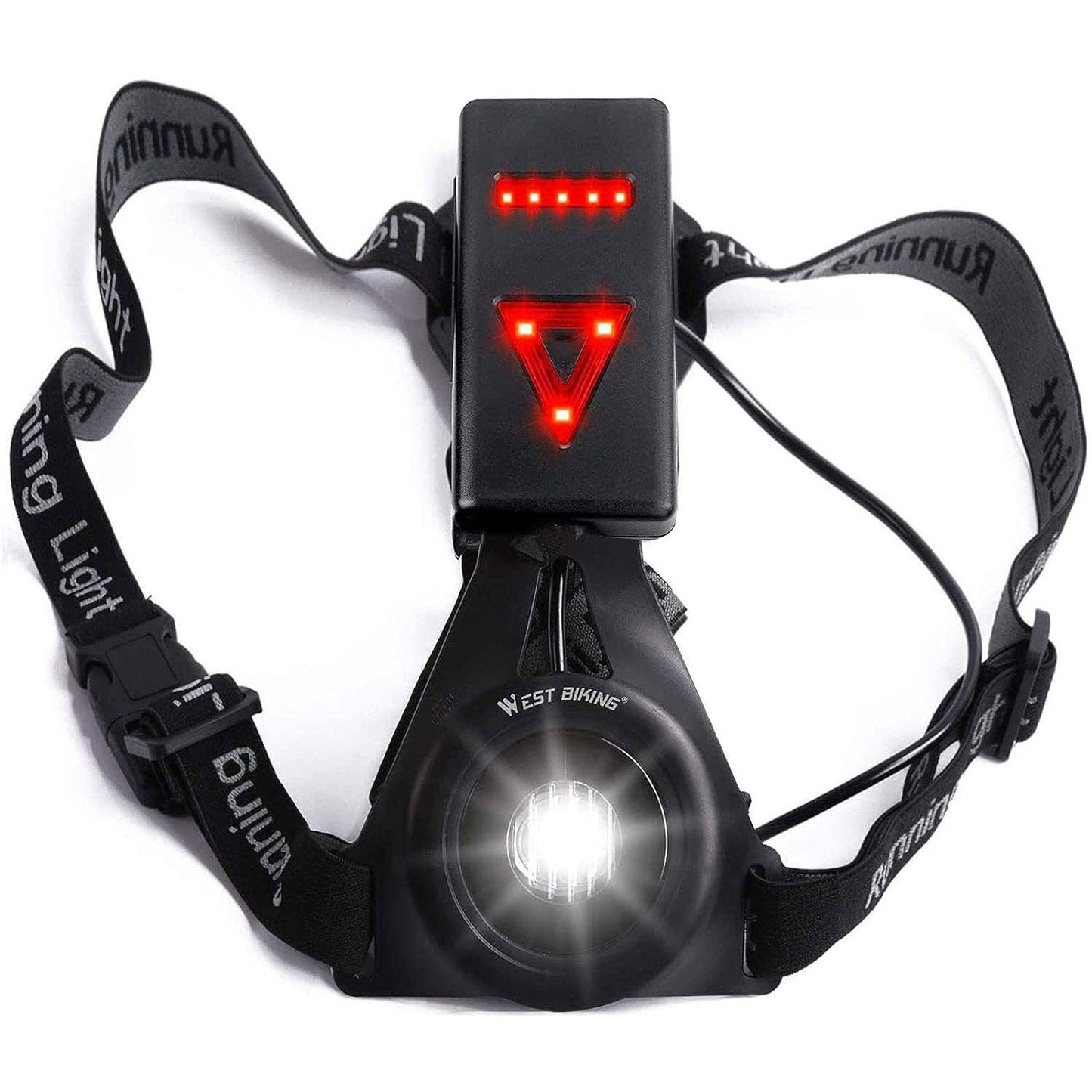 West Biking - Usb Rechargeable Led Running Light With Taillight