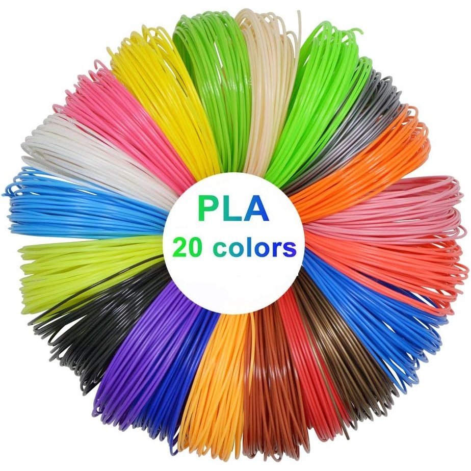 Tophomer - Pla Filament Refill For 3D Pen, 20 Colors, 10m Each