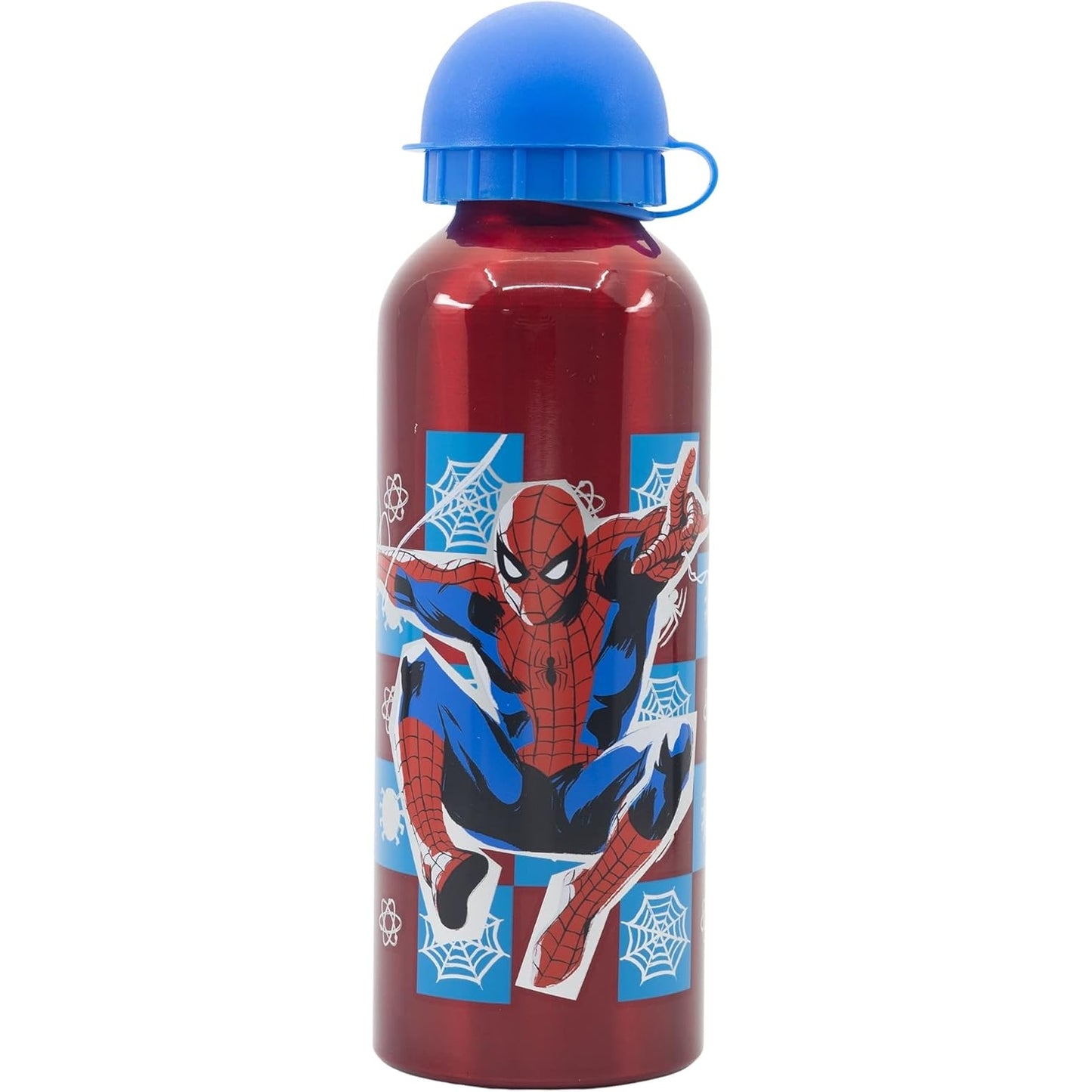 Stor - Kids' 530ml Aluminum Bottle | Spiderman Arachnid Grid