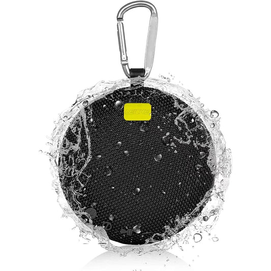 Leicke - Mini Portable Bluetooth Speaker, Waterproof IPX5, Strong Bass, With Carabiner