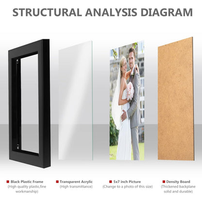 Pecula - 2 Pack 4x6 Black Picture Frame For Wall And Tabletop Display