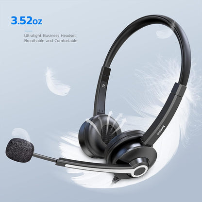 Nulaxy - Wired USB Computer Headset With Noise Cancelling Mic