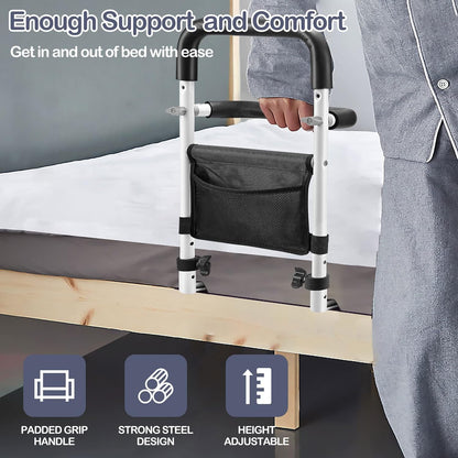 Boeaster - Adjustable Bed Rails With Storage Pocket For Elderly And Seniors