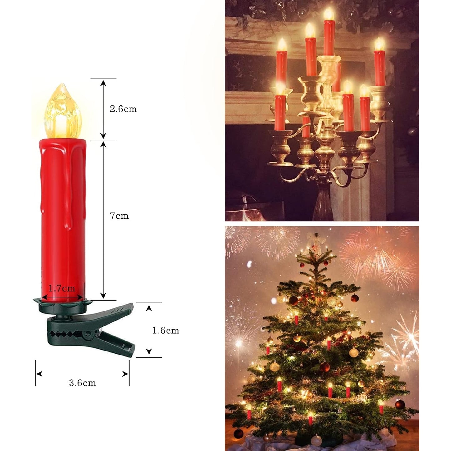 Sunjas - Christmas LED Candle Set With Remote Control