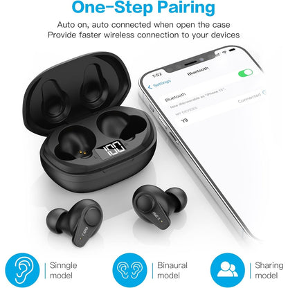 Spio - Y-Spio Wireless Earbuds Bluetooth 5.2 With HD Mic Touch Control