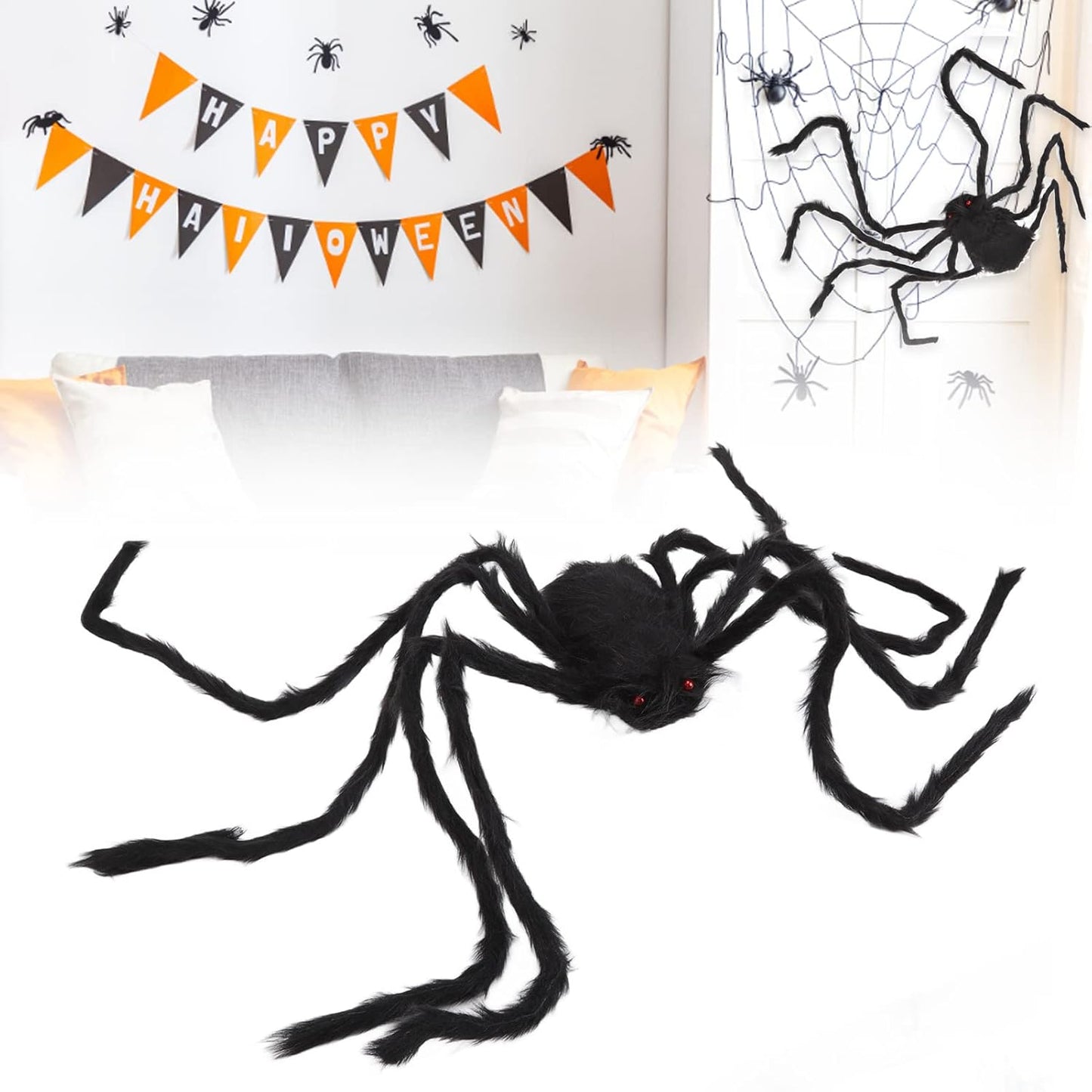 Nestniche - Halloween Scary Fake Spider Toy Decoration For Outdoor Party