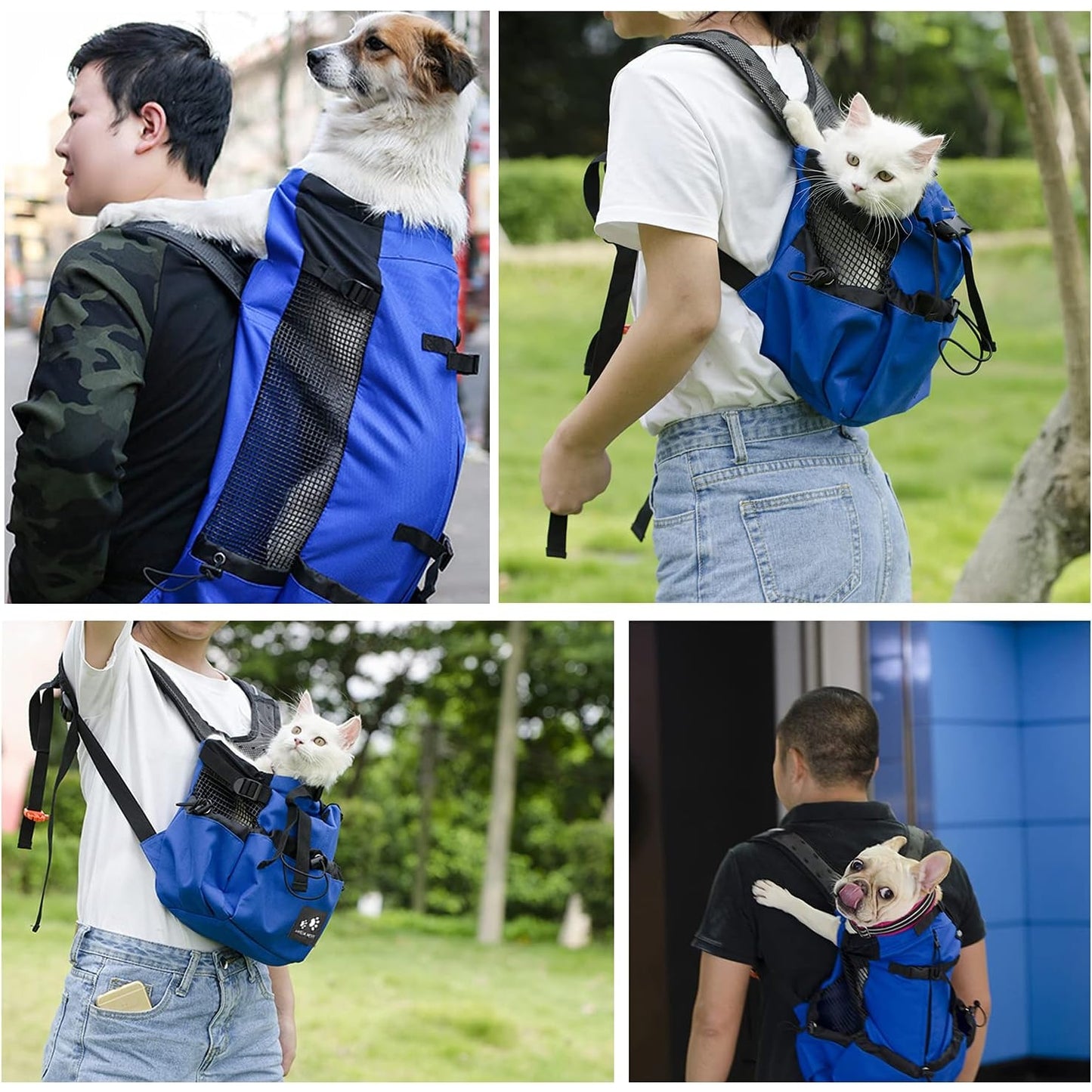 Petcute - Dog & Cat Hiking Backpack With Breathable Mesh For Pets Up To 16.5 Kg