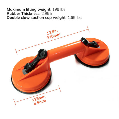 Heavy Duty Glass - Suction Cups, 60Kg Capacity