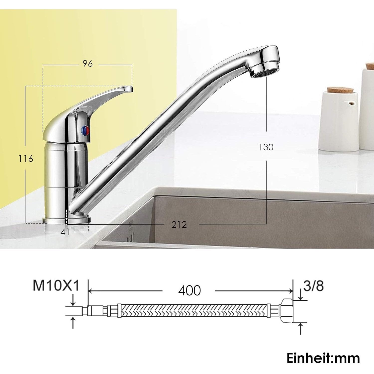 Krobec - Verchromt KÃ¼chenarmatur 360Â° Schwenkbereich Hochdruck Wasserhahn