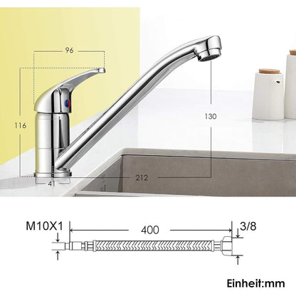 Krobec - Verchromt KÃ¼chenarmatur 360Â° Schwenkbereich Hochdruck Wasserhahn