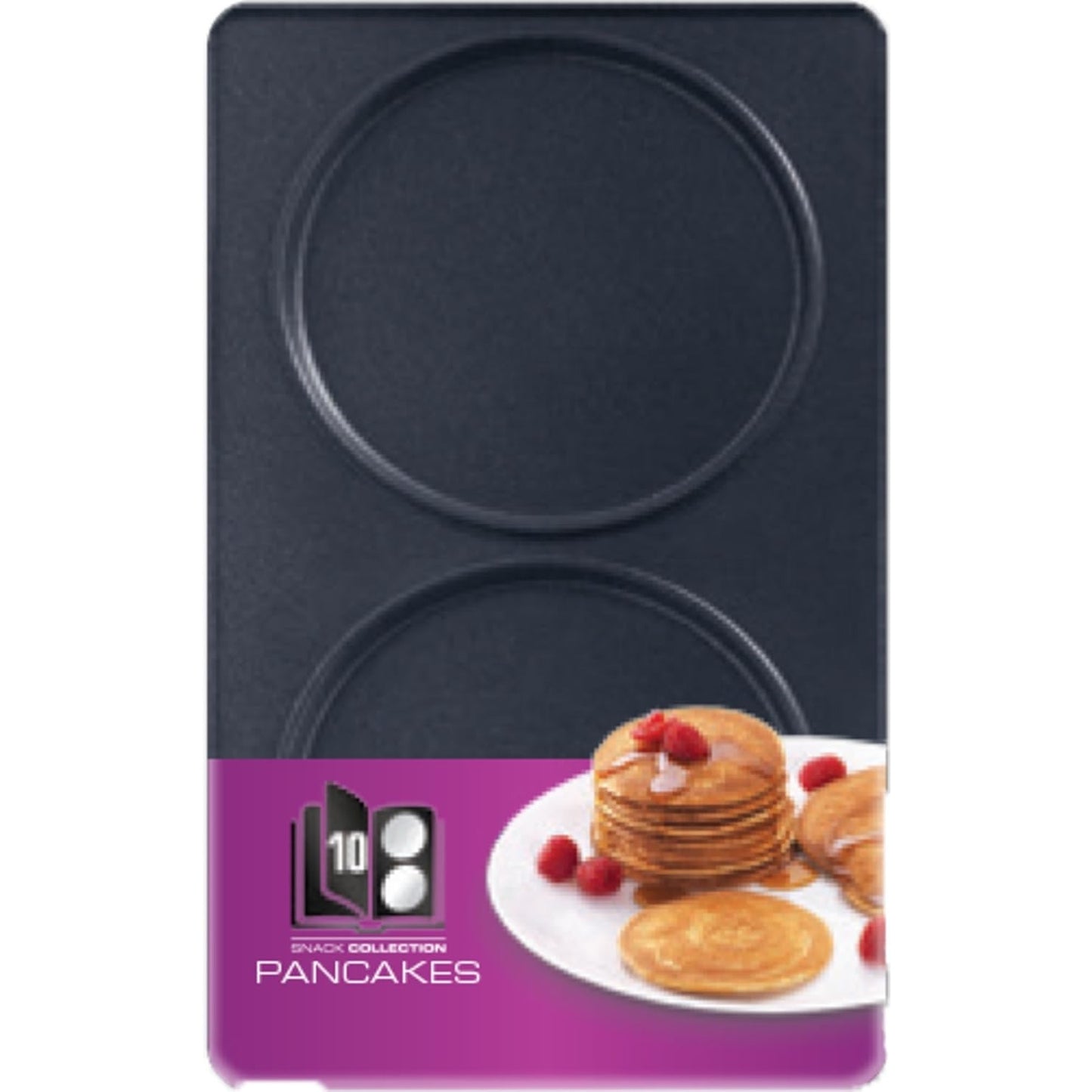 Tefal - Snack Collection Pancake Plates + Recipe Book, Black