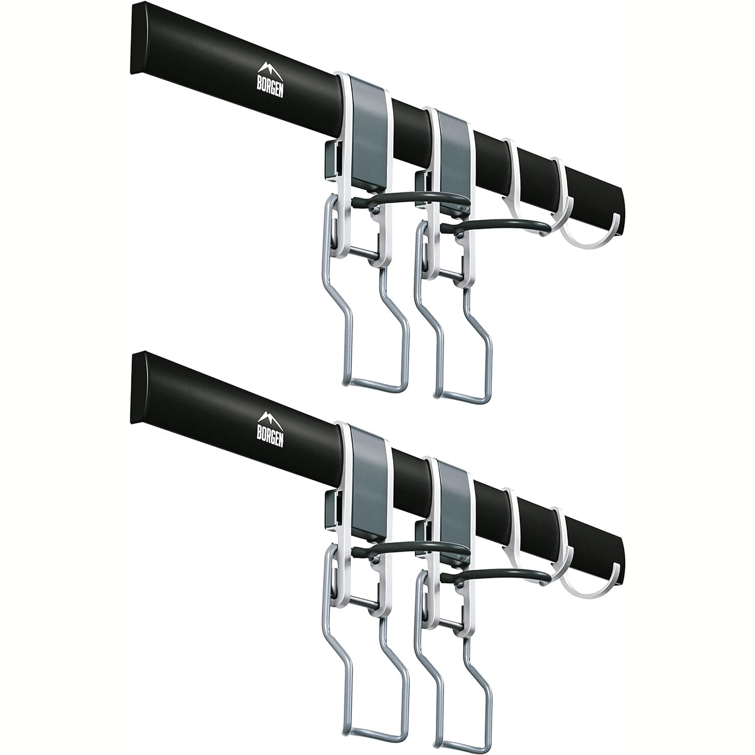 Borgen - Bike Wall Mount For 4 Bikes With Adjustable Hooks