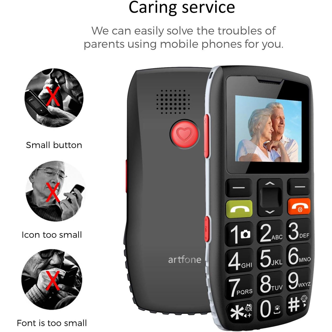 Artfone - C1 Big Button Mobile Phone For Elderly With SOS Button