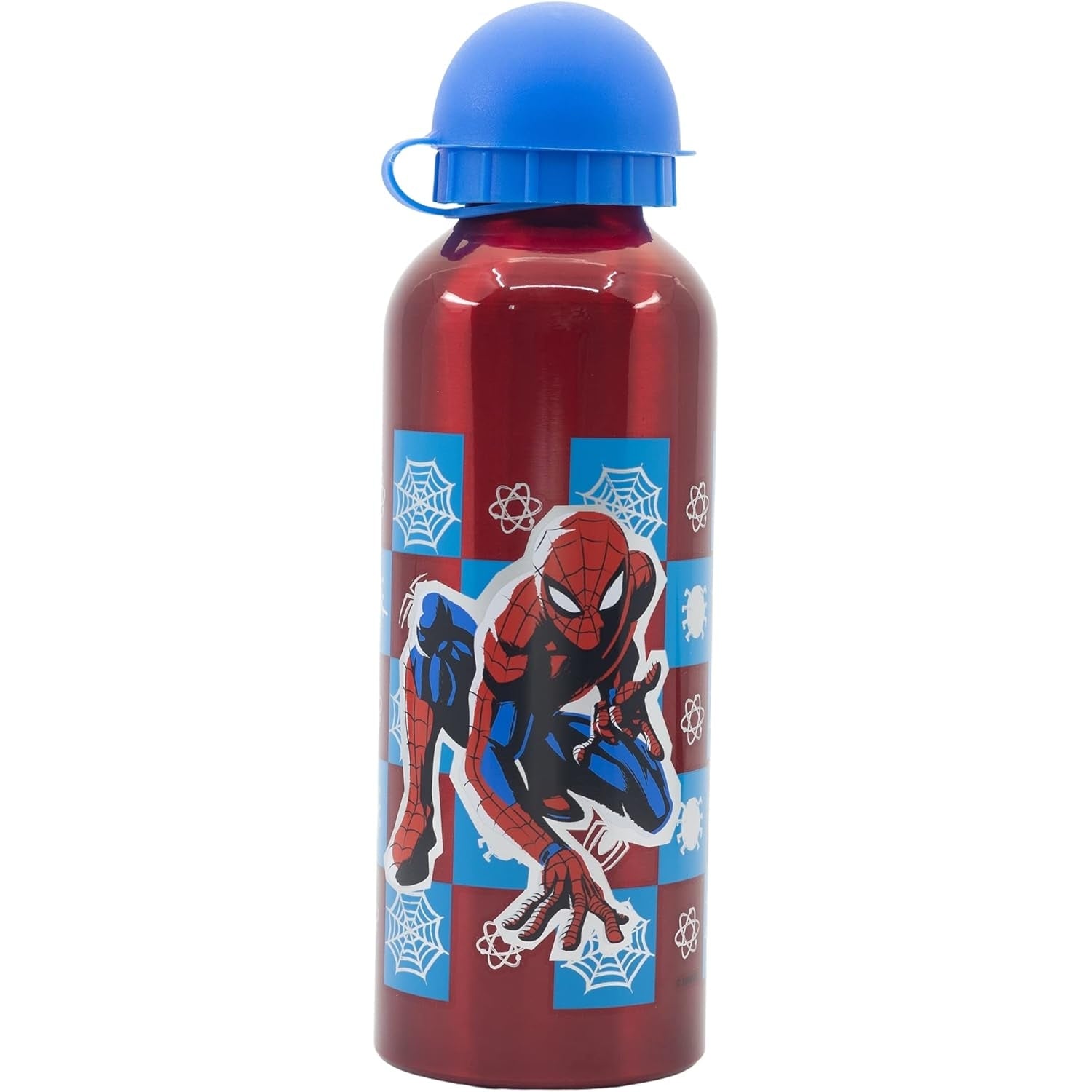 Stor - Kids' 530ml Aluminum Bottle | Spiderman Arachnid Grid