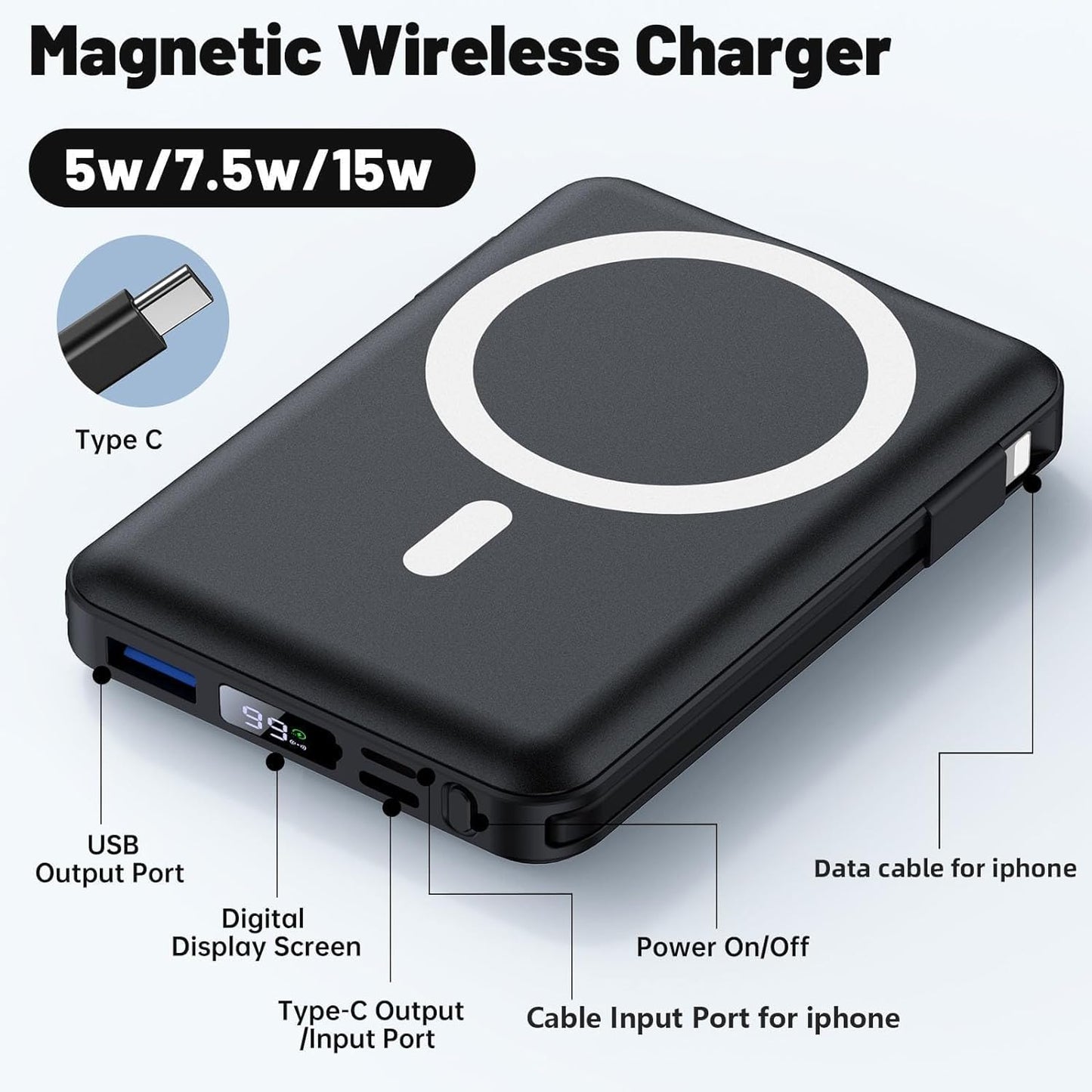 Shenzhen Zhilianxintong - Yiisonger Magnetic Wireless Power Bank 10000mAh 22.5W PD Fast Charging