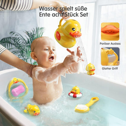 Baby Toy Bath Ducks - 8-Piece Water Toy Set for Toddlers